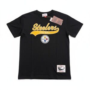 Mitchell & Ness Pittsburgh Steelers T-Shirt Kids M 10/12 Black NFL Throwback